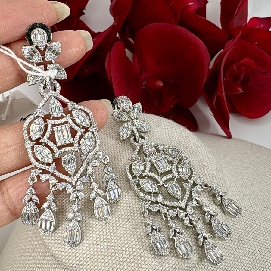 Clear Cubic Zirconia American Diamonds Earrings