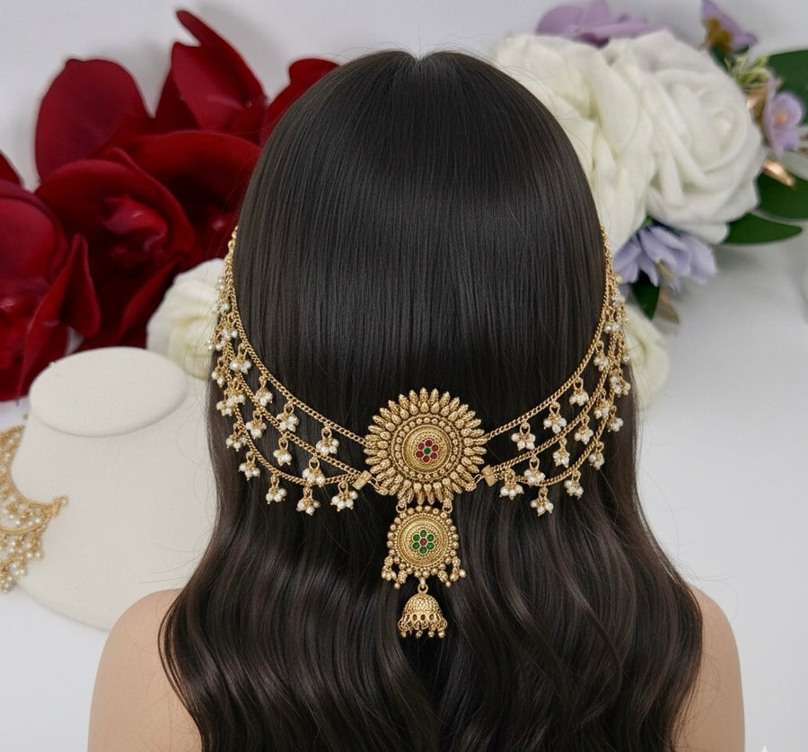 Multi Antique Gold Hair Accessories