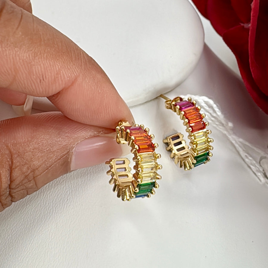 Multi Italian Dainty Hoop Earrings