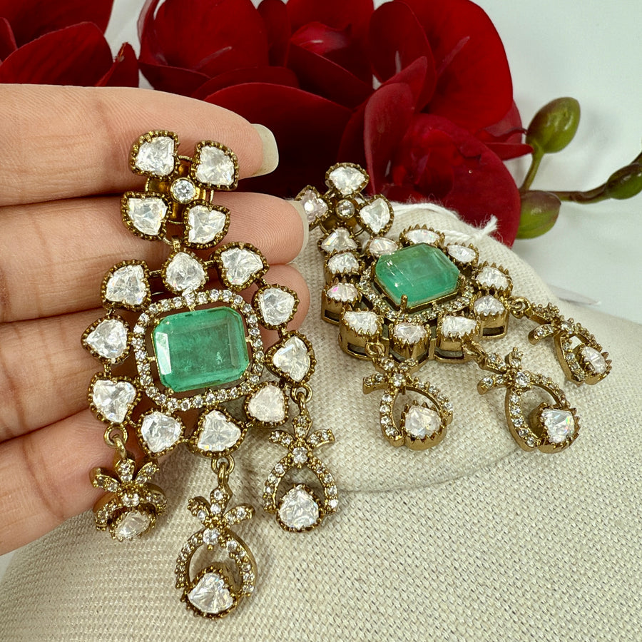 Mint Moissanite Earrings