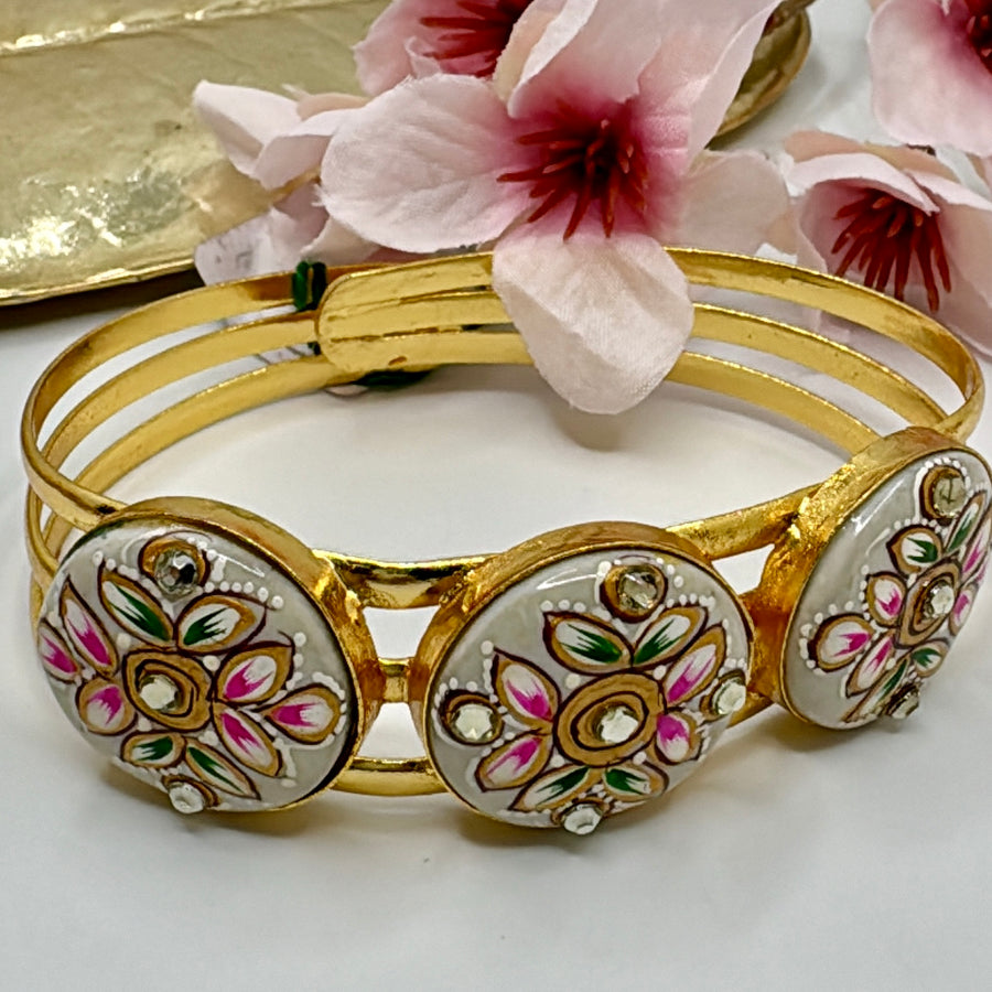 White Tanjore Cuff