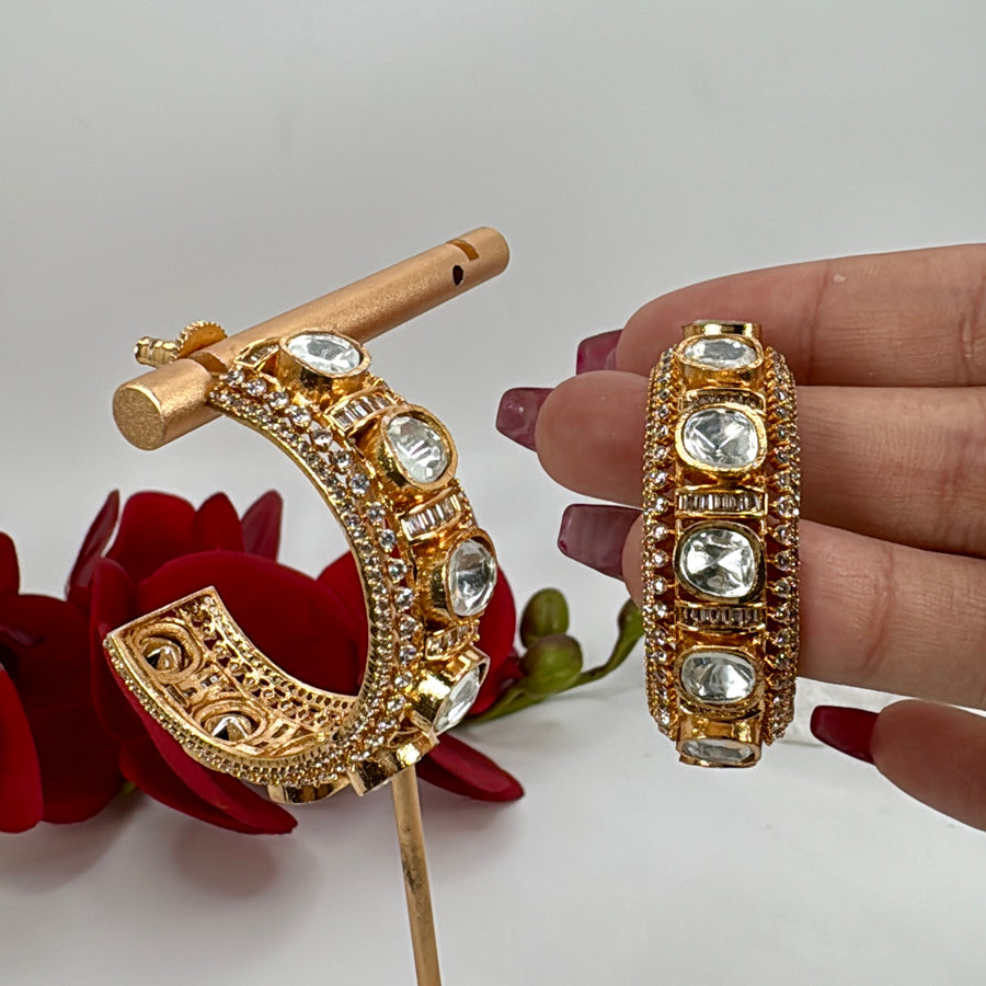 Clear Moissanite Hoop Earrings