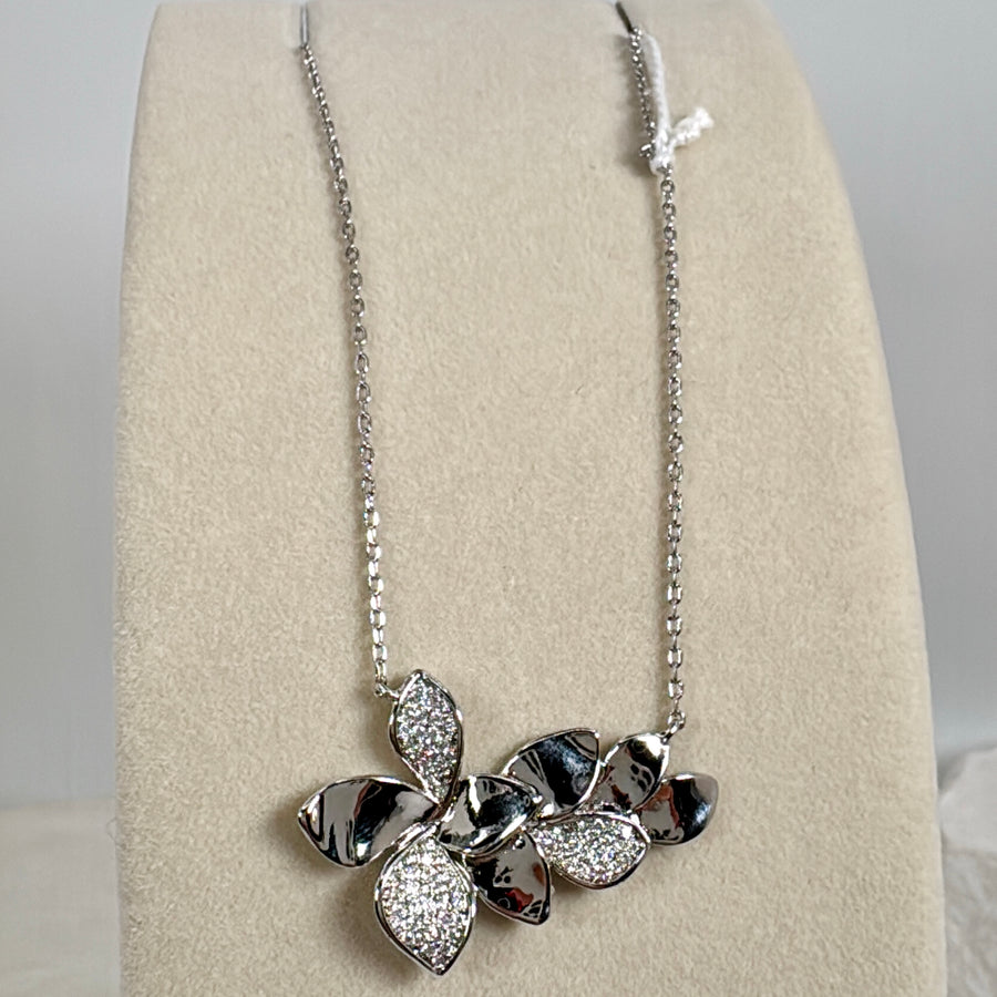 Clear Italian Cubic Zirconia American Diamonds Necklace