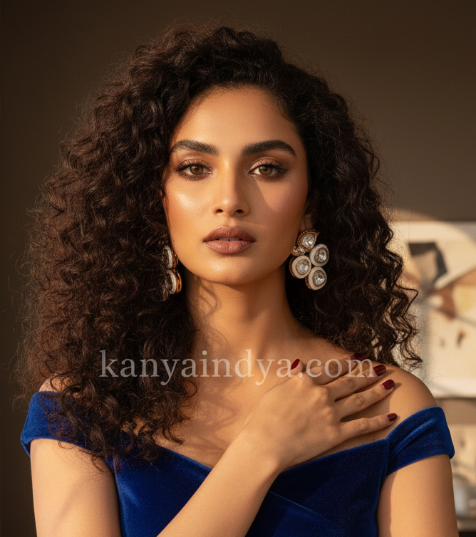 White Meenakari Enamel Moissanite Peacock Stud Earrings